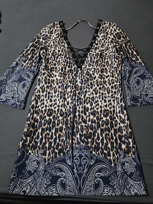 Women's leopard print short dress