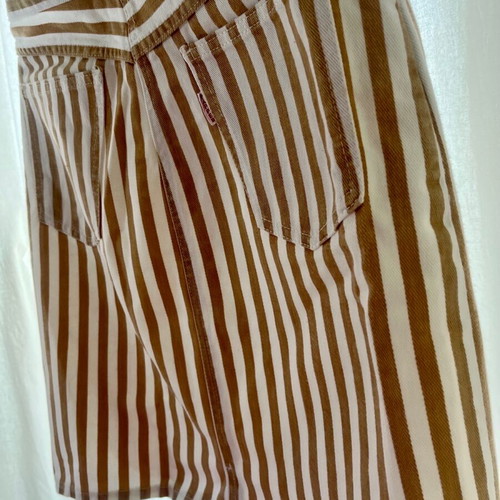 Original Vintage high-waisted denim skirt like new, beige