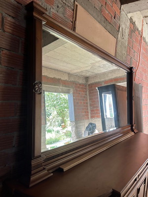 Carved mirror used, exceptional quality