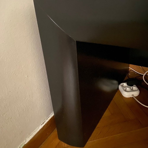 Nightstands set like new, black lacquer, 2 pieces