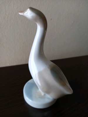 Porcelain figure used goose from USSR