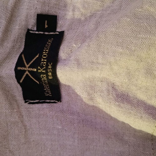 Katerina Karoussos basic linen dress size 1 like new, beige