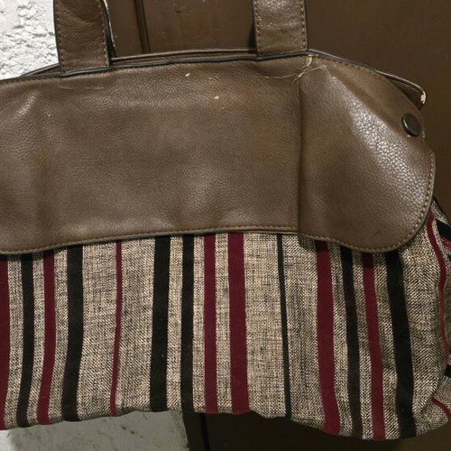 Shoulder bag like new, beige and brown