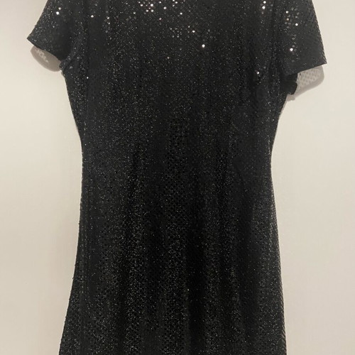 Black dress with sequins like new, size M