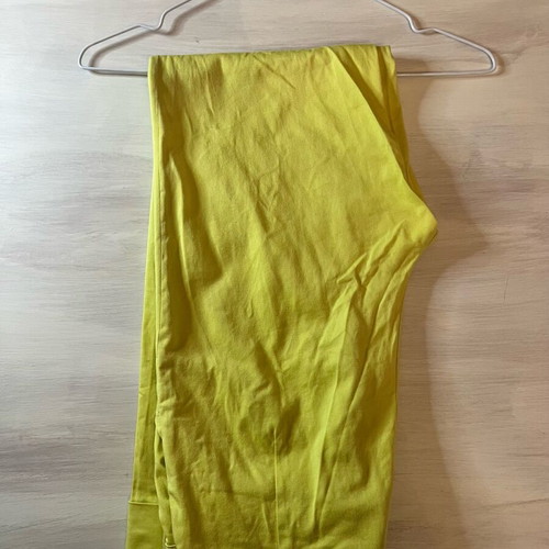 Yellow elastic pants used, size Small-Medium