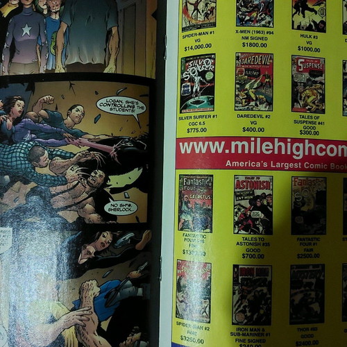 New X-men #126 used with Frank Quitely signature