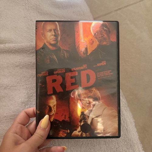Red DVD movie new, adventure and crime genre, subtitles