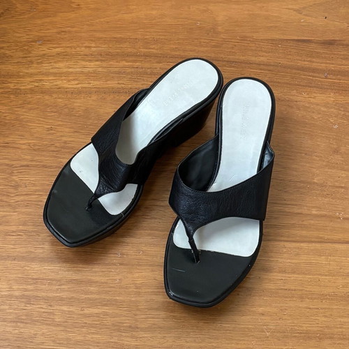 Nine West platform sandals like new, leather, size 40.5