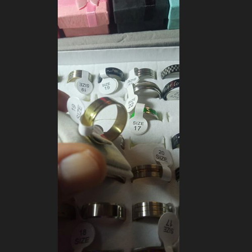 Women's ring new, durable steel, size 19