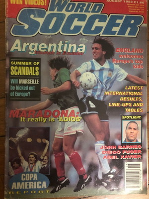 World Soccer Copa America Ecuador 1993 used, British edition