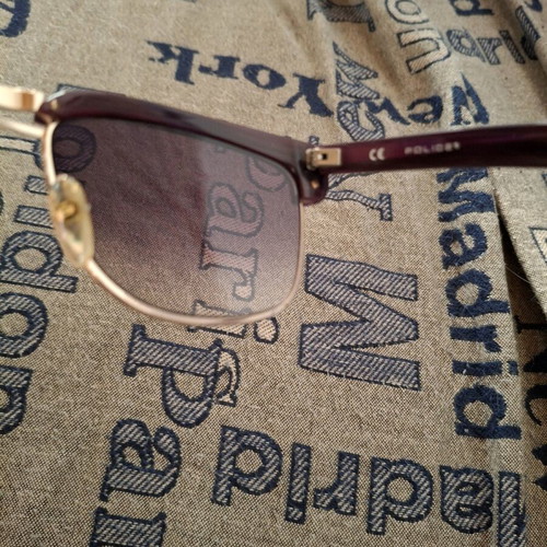 Police sunglasses like new, eggplant color with gold details