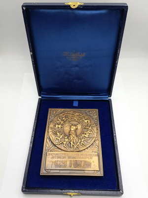 Medal Plaque Organization of Football Prediction Matches Interclub Used Athens 1962