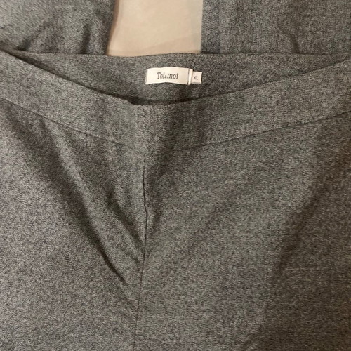 Women’s satin and grey melange capri pants Toi&Moi