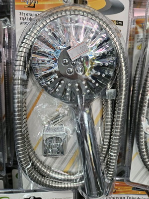 Ufo Shower Head with Silver Hose Made of Stainless Steel