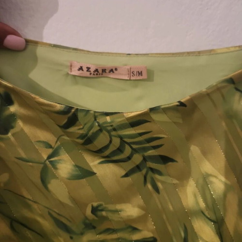 Azara Tropical One-Shoulder Dress like new, colorful, size S/M