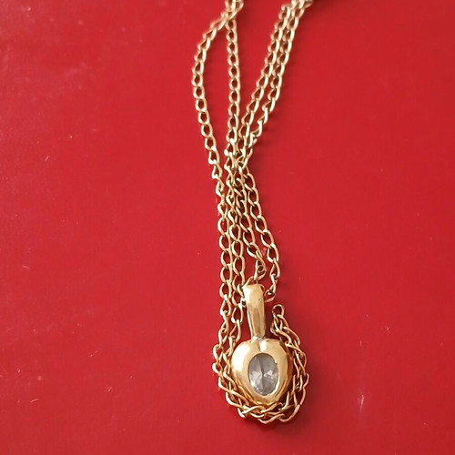 Gold plated silver 925 necklace 42 cm like new