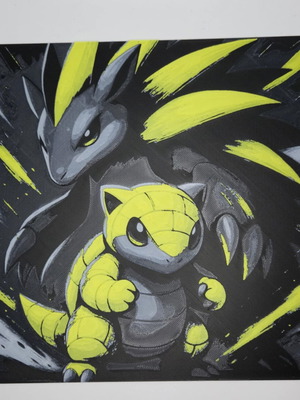 3D релефно изображение Pokemon Sandshrew и Sandslash ново