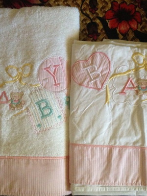 Vintage 90s Baby Set Towel and Sheet NEF-NEF new