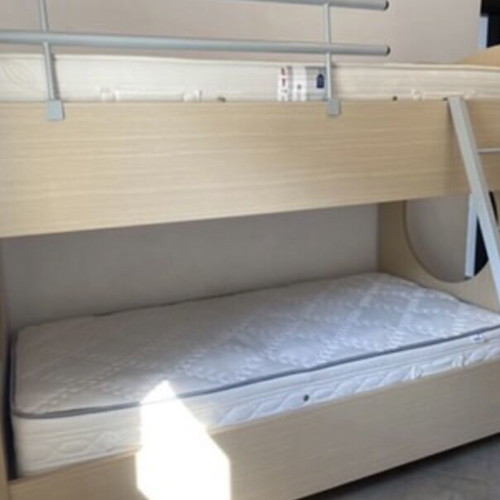 Bunk bed with 2 mattresses, one SATO brand