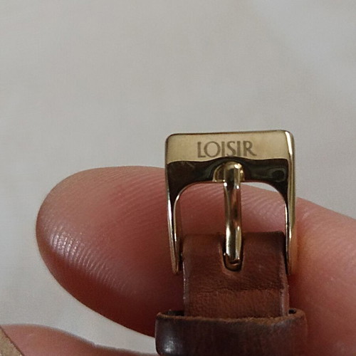 Loisir women's waterproof wristwatch like new, brown leather wrap strap