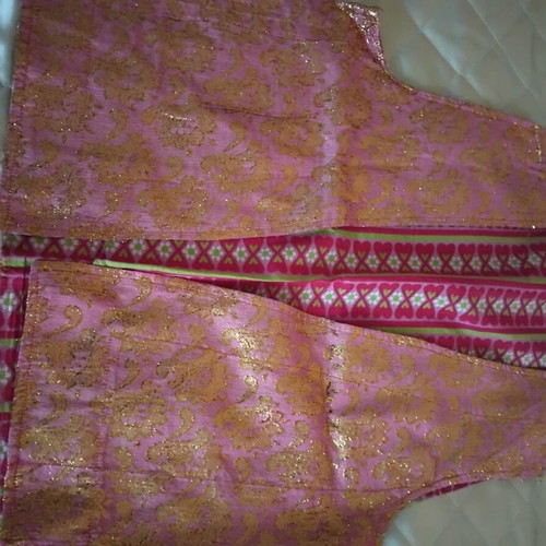 Traditional costume set of silk brocade vest and shalwar like new