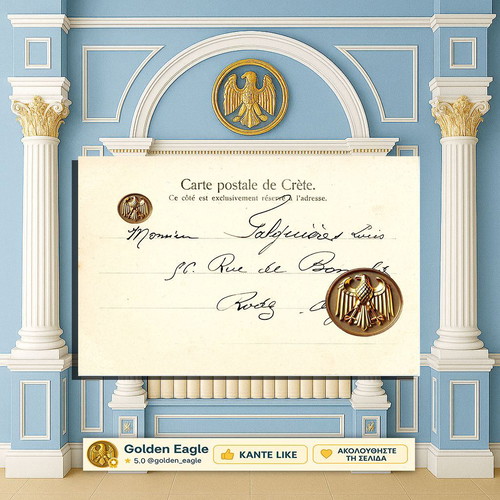 Card postal Philharmonic of Cretan Gendarmerie in Chania used