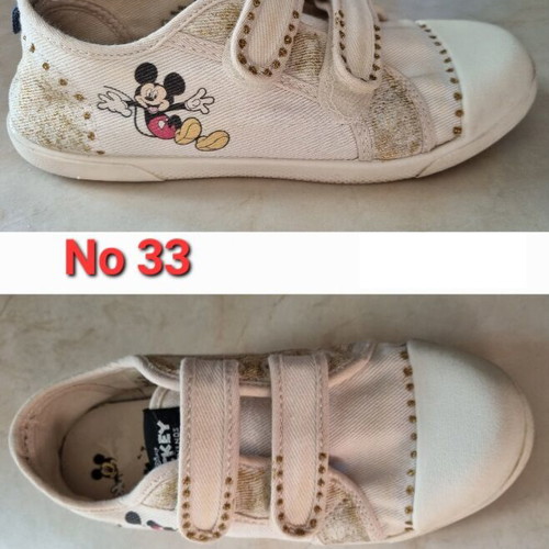 Canvas shoes used size 33 for girls with velcro beige