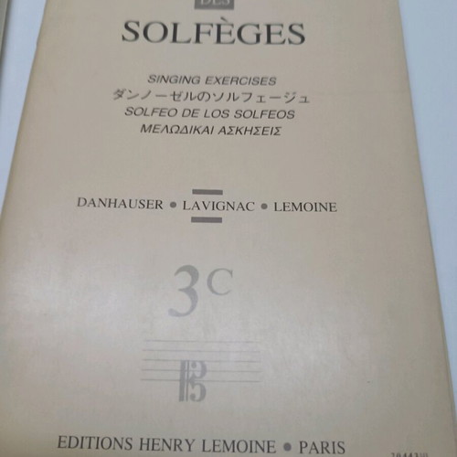 Solfeges Lemoine 3C new, music students