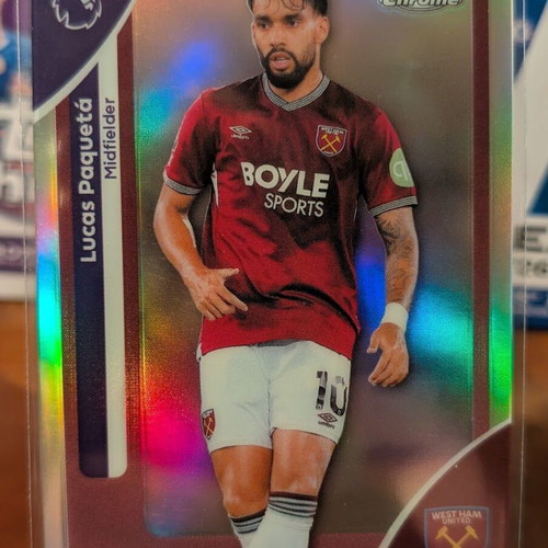 2025-26 Topps Chrome Premier League Lucas Paqueta Refractor card like new