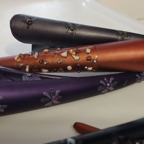 Hair Clip Set "Ramfos" with Rhinestones and Metallic Shades, like new, pack of 5