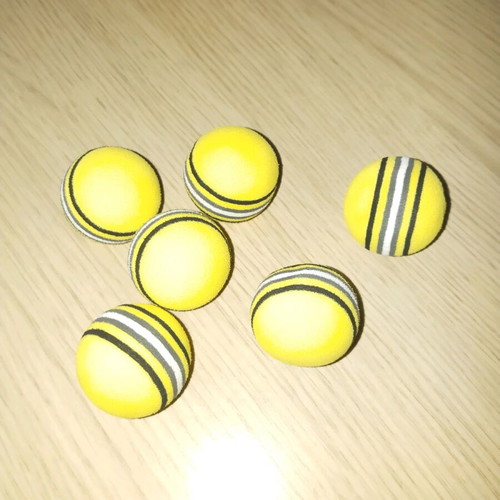 Set of yellow cat toy balls new