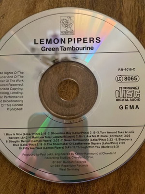 The Lemonpipers Green Tambourine CD like new, rock