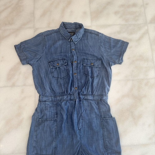 Pink Woman Doukissa Nomikou Denim Romper Playsuit XL like new, blue