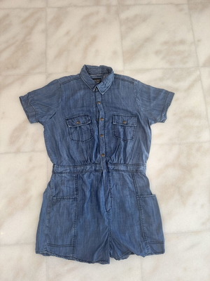 Pink Woman Doukissa Nomikou Denim Romper Playsuit XL like new, blue