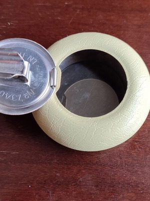 Vintage pocket ashtray Patent No.7340 used, 1970s