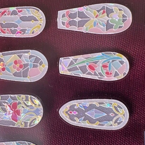 Nail stickers new with retro window style design