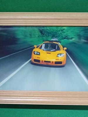 Vintage Motion Light used with sound and light, tabletop sports car 30x23