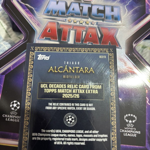 Κάρτα Thiago Alcantara Legend UCL Topps καινούργια