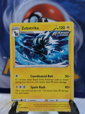 Zebstrika 051/198 Σπάνια κάρτα Pokémon Chilling Reign