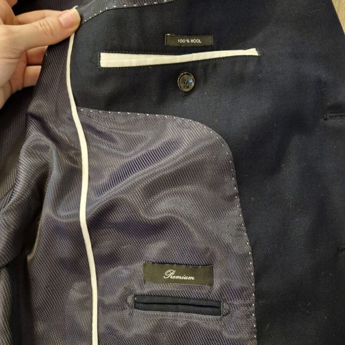 Wool jacket Mango like new, blue, small defect on shoulder