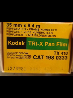 Kodak Tri-X Pan Film 35mm new in sealed retro packaging