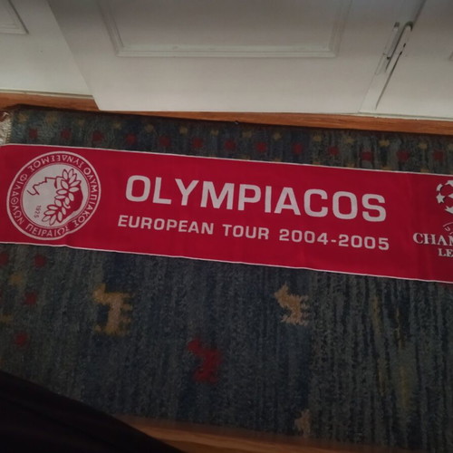 Collectible Olympiacos Scarf CL Group 04-05 Authentic New