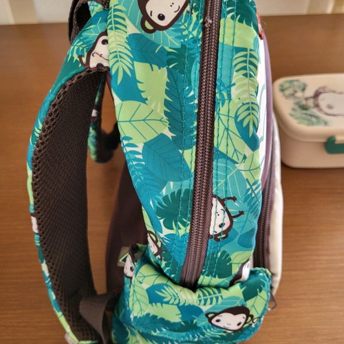 Fisher Price kindergarten backpack with monkey design and lunchbox gift