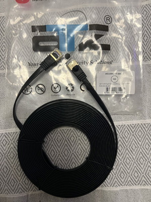 Atz Cat7 STP Flat Ethernet Cable RJ45 5m new, black