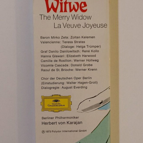 Κασέτες Die Lustige Witwe - Franz Lehar μεταχειρισμένες, σετ 2 τεμαχίων