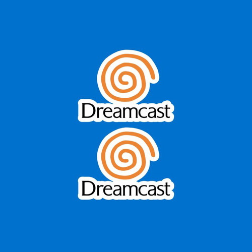 Dreamcast stickers pack of 2 glossy new