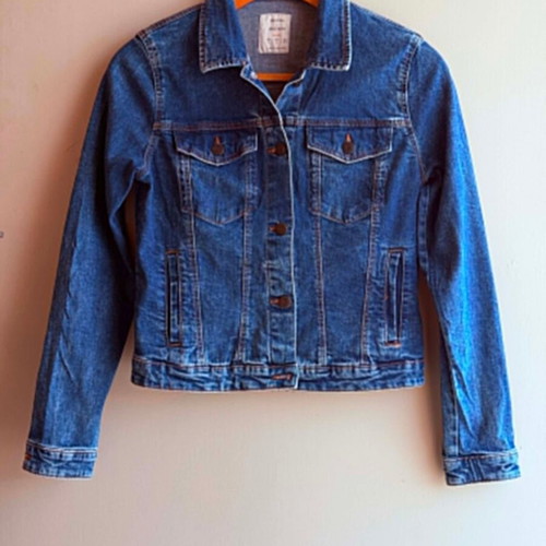 Bershka women's denim jacket size L like new, blue