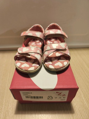 Agatha Ruiz De La Prada sandals used, size 23, white and pink