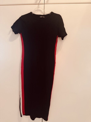 Bershka dress used, black, slim fit below knee, size S