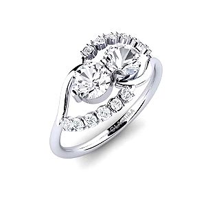 Λευκόχρυσο δαχτυλίδι 14Κ (585) με Ζιργκον ΑΑΑ